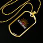 Blood Drive Cross Necklace Stainless Steel or 18k Gold Dog Tag 24" Chain-Express Your Love Gifts