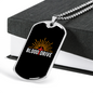 Blood Drive Cross Necklace Stainless Steel or 18k Gold Dog Tag 24" Chain-Express Your Love Gifts
