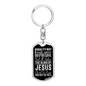 Blood Of Jesus Christ Keychain Stainless Steel or 18k Gold Dog Tag Keyring-Express Your Love Gifts