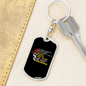 Blood Sweat And Tears Keychain Stainless Steel or 18k Gold Dog Tag Keyring-Express Your Love Gifts