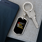 Blood Sweat And Tears Keychain Stainless Steel or 18k Gold Dog Tag Keyring-Express Your Love Gifts