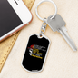 Blood Sweat And Tears Keychain Stainless Steel or 18k Gold Dog Tag Keyring-Express Your Love Gifts