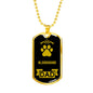 Bloodhound Dad Dog Necklace Stainless Steel or 18k Gold Dog Tag W 24" Dog Owner Lover-Express Your Love Gifts