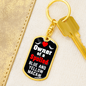 Blue And Yellow Macaw Bird Keychain Stainless Steel or 18k Gold Dog Tag Keyring-Express Your Love Gifts
