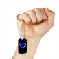 Blue Cross Necklace Stainless Steel or 18k Gold Dog Tag 24" Chain-Express Your Love Gifts