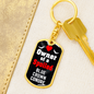 Blue Crown Conure Bird Keychain Stainless Steel or 18k Gold Dog Tag Keyring-Express Your Love Gifts