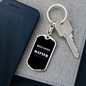 Blue Lives Matter Keychain Stainless Steel or 18k Gold Dog Tag Keyring-Express Your Love Gifts