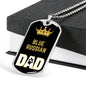 Blue Russian Cat Dad Necklace Stainless Steel or 18k Gold Dog Tag 24" Chain-Express Your Love Gifts