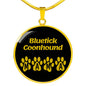 Bluetick Coonhound Mama Circle Necklace Stainless Steel or 18k Gold 18-22" Dog Owner Lover-Express Your Love Gifts