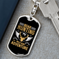 Boar Hunter'S Keychain Gift Stainless Steel or 18k Gold Dog Tag Keyring-Express Your Love Gifts