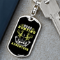 Boar Hunting Adventure Keychain Stainless Steel or 18k Gold Dog Tag Keyring-Express Your Love Gifts