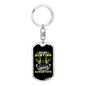 Boar Hunting Adventure Keychain Stainless Steel or 18k Gold Dog Tag Keyring-Express Your Love Gifts