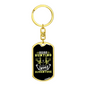 Boar Hunting Adventure Keychain Stainless Steel or 18k Gold Dog Tag Keyring-Express Your Love Gifts