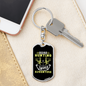Boar Hunting Adventure Keychain Stainless Steel or 18k Gold Dog Tag Keyring-Express Your Love Gifts