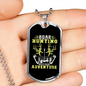 Boar Hunting Adventure Necklace Stainless Steel or 18k Gold Dog Tag 24" Chain-Express Your Love Gifts