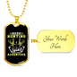 Boar Hunting Adventure Necklace Stainless Steel or 18k Gold Dog Tag 24" Chain-Express Your Love Gifts
