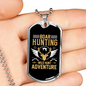 Boar Hunting Necklace Stainless Steel or 18k Gold Dog Tag 24" Chain-Express Your Love Gifts