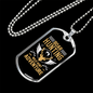 Boar Hunting Necklace Stainless Steel or 18k Gold Dog Tag 24" Chain-Express Your Love Gifts