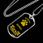Boerboel Dad Dog Necklace Stainless Steel or 18k Gold Dog Tag W 24" Dog Owner Lover-Express Your Love Gifts