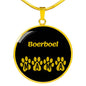 Boerboel Mama Circle Necklace Stainless Steel or 18k Gold 18-22" Dog Owner Lover-Express Your Love Gifts