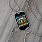 Bond With Dog Blue Necklace Stainless Steel or 18k Gold Dog Tag 24" Chain-Express Your Love Gifts