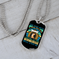 Bond With Dog Blue Necklace Stainless Steel or 18k Gold Dog Tag 24" Chain-Express Your Love Gifts