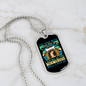 Bond With Dog Blue Necklace Stainless Steel or 18k Gold Dog Tag 24" Chain-Express Your Love Gifts