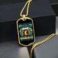 Bond With Dog Blue Necklace Stainless Steel or 18k Gold Dog Tag 24" Chain-Express Your Love Gifts