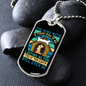 Bond With Dog Blue Necklace Stainless Steel or 18k Gold Dog Tag 24" Chain-Express Your Love Gifts
