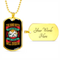 Bond With Dog Bones Necklace Stainless Steel or 18k Gold Dog Tag 24" Chain-Express Your Love Gifts