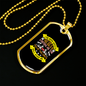 Bond With Dog Yellow Necklace Stainless Steel or 18k Gold Dog Tag 24" Chain-Express Your Love Gifts