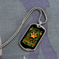 Bond With True Dog Green Necklace Stainless Steel or 18k Gold Dog Tag 24" Chain-Express Your Love Gifts