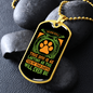 Bond With True Dog Green Necklace Stainless Steel or 18k Gold Dog Tag 24" Chain-Express Your Love Gifts