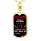 Bonus Dad Better Life Keychain Stainless Steel or 18k Gold Dog Tag Keyring-Express Your Love Gifts