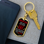 Bonus Dad Better Life Keychain Stainless Steel or 18k Gold Dog Tag Keyring-Express Your Love Gifts