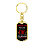 Bonus Dad Better Life Keychain Stainless Steel or 18k Gold Dog Tag Keyring-Express Your Love Gifts