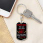 Bonus Dad Better Life Keychain Stainless Steel or 18k Gold Dog Tag Keyring-Express Your Love Gifts