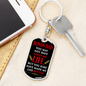 Bonus Dad Better Life Keychain Stainless Steel or 18k Gold Dog Tag Keyring-Express Your Love Gifts