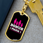 Bonus Mama Mom Keychain Stainless Steel or 18k Gold Dog Tag Keyring-Express Your Love Gifts