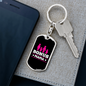 Bonus Mama Mom Keychain Stainless Steel or 18k Gold Dog Tag Keyring-Express Your Love Gifts