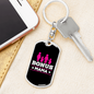 Bonus Mama Mom Keychain Stainless Steel or 18k Gold Dog Tag Keyring-Express Your Love Gifts