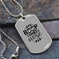 Boop That Nose Necklace Stainless Steel or 18k Gold Dog Tag 24" Chain-Express Your Love Gifts