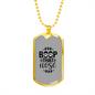 Boop That Nose Necklace Stainless Steel or 18k Gold Dog Tag 24" Chain-Express Your Love Gifts