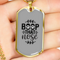 Boop That Nose Necklace Stainless Steel or 18k Gold Dog Tag 24" Chain-Express Your Love Gifts