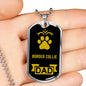 Border Collie Dad Dog Necklace Stainless Steel or 18k Gold Dog Tag W 24" Dog Owner Lover-Express Your Love Gifts