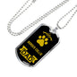 Border Collie Dad Dog Necklace Stainless Steel or 18k Gold Dog Tag W 24" Dog Owner Lover-Express Your Love Gifts