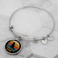 Border Collie Mom Bracelet Stainless Steel or 18k Gold Circle Bangle-Express Your Love Gifts
