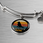 Border Collie Mom Bracelet Stainless Steel or 18k Gold Circle Bangle-Express Your Love Gifts