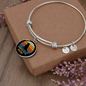 Border Collie Mom Bracelet Stainless Steel or 18k Gold Circle Bangle-Express Your Love Gifts