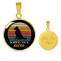 Border Collie Mom Circle Necklace Stainless Steel or 18k Gold 18-22"-Express Your Love Gifts